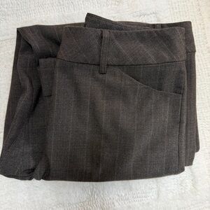 Russell Kemp Charcoal women's Trousers with mauve pinstripes. Size 10